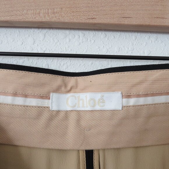 Chloé Navy Cropped Pants with White Side Stripe – FR 36 (US 4–6) – Like New - Picture 2 of 2